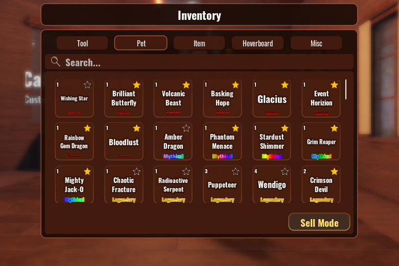 INVENTORY PET